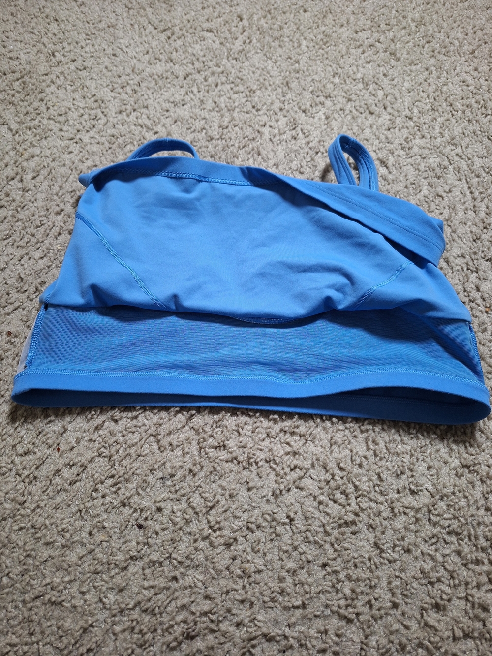 Lululemon Athletica Blue Align V-Neck Cropped Tank Top w/ Built-in Bra Size 14 - Picture 7 of 8